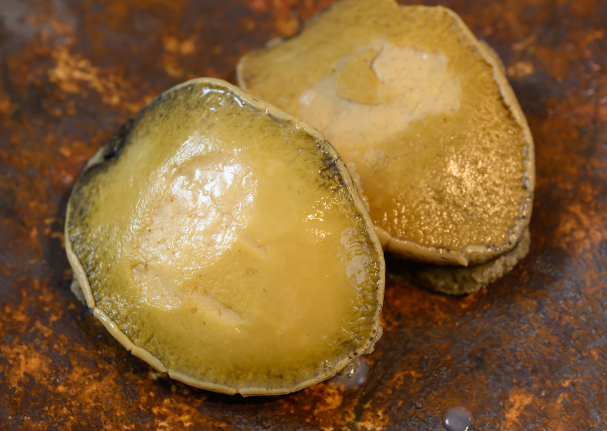 アワビ、カリフラワー