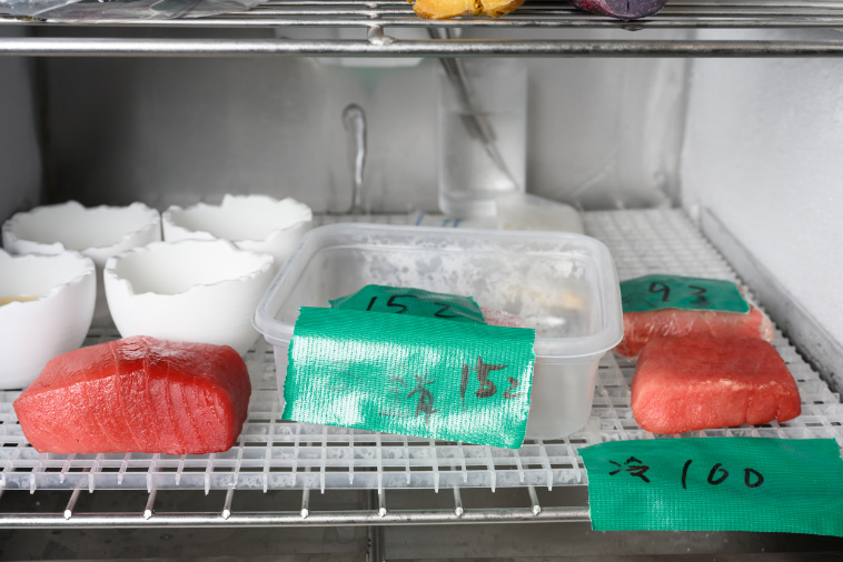 Umamié庫内のマグロ